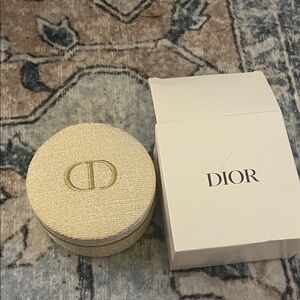 Dior Textured Cream Round Box with Logo
